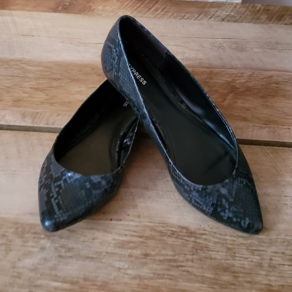 Express Snake Print Flats